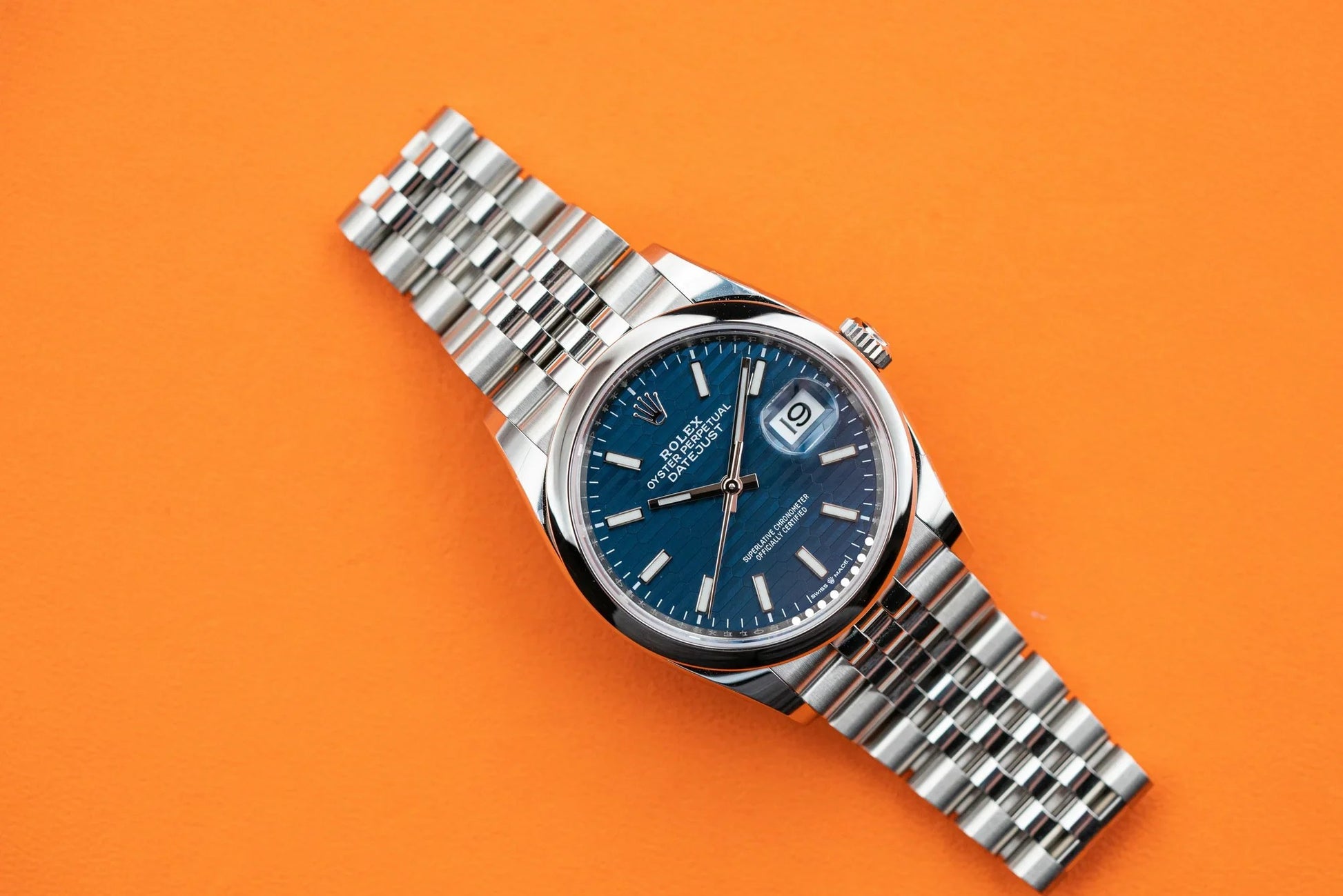 Montre Datejust Fluted Motif Bleu