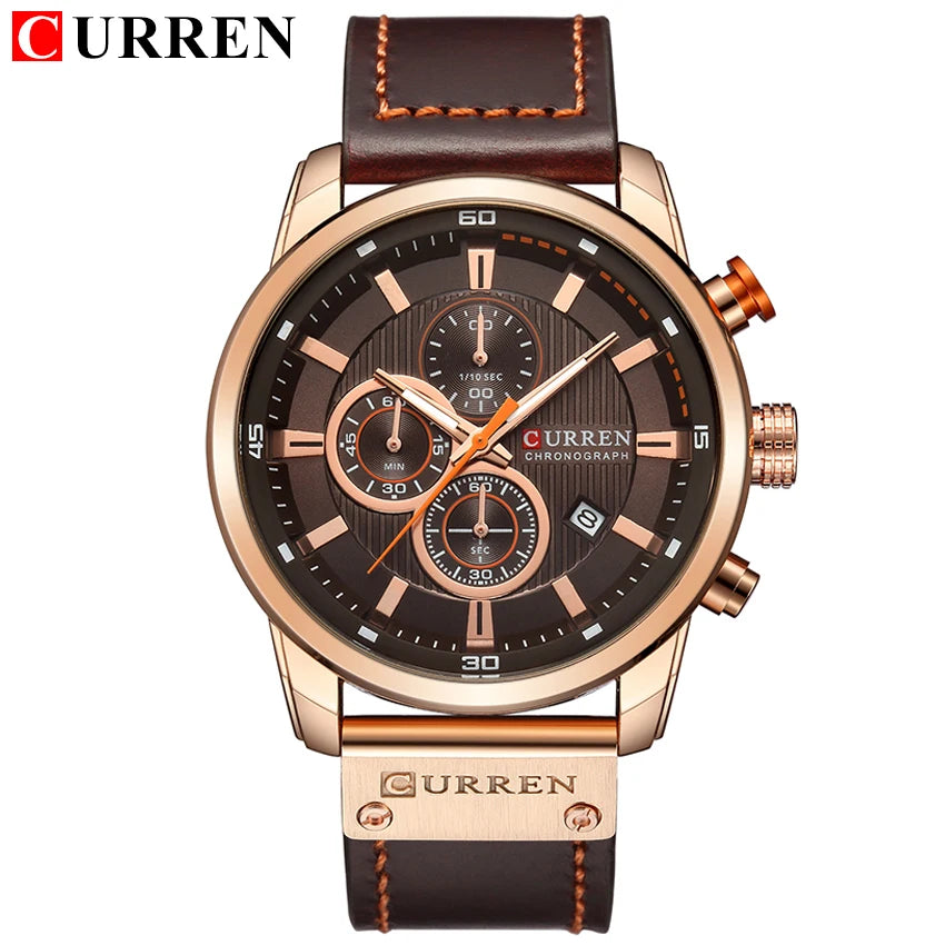 CURREN 8291 Date Quartz Men Watches Chronograph