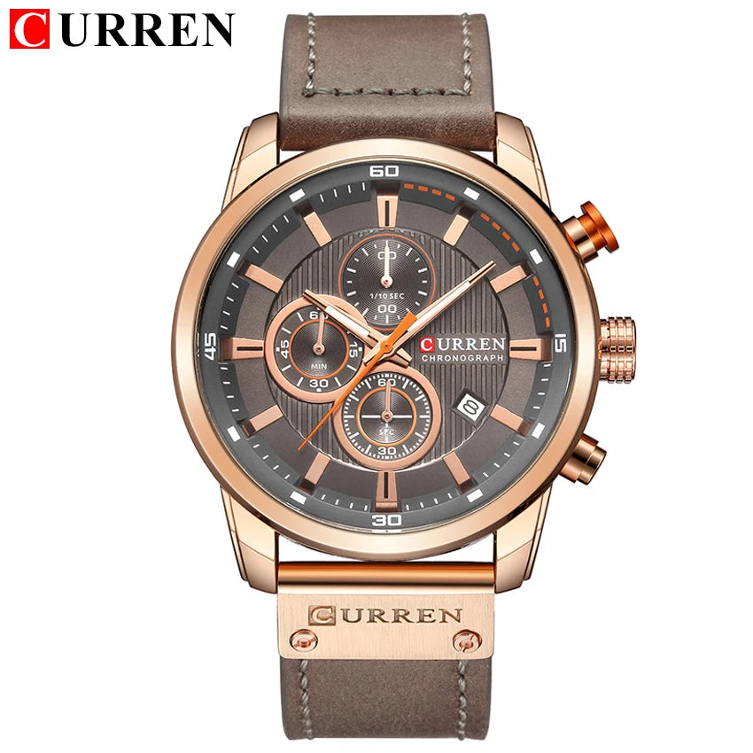 CURREN 8291 Date Quartz Men Watches Chronograph