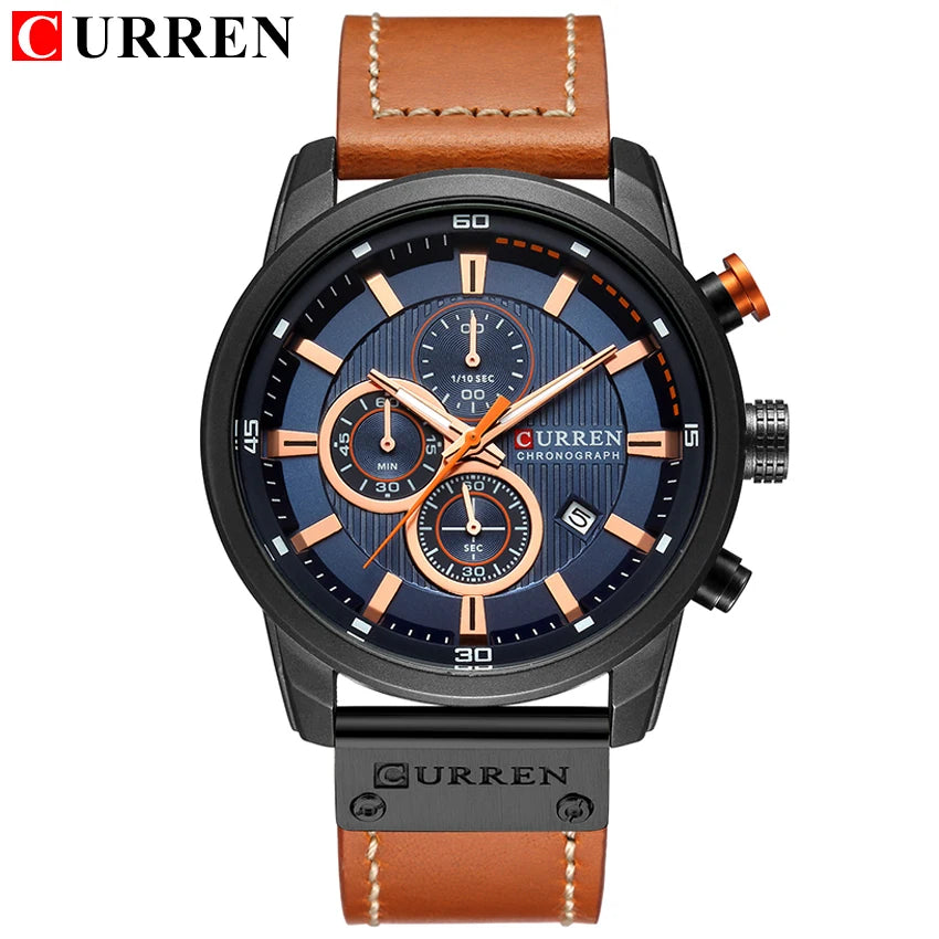 CURREN 8291 Date Quartz Men Watches Chronograph