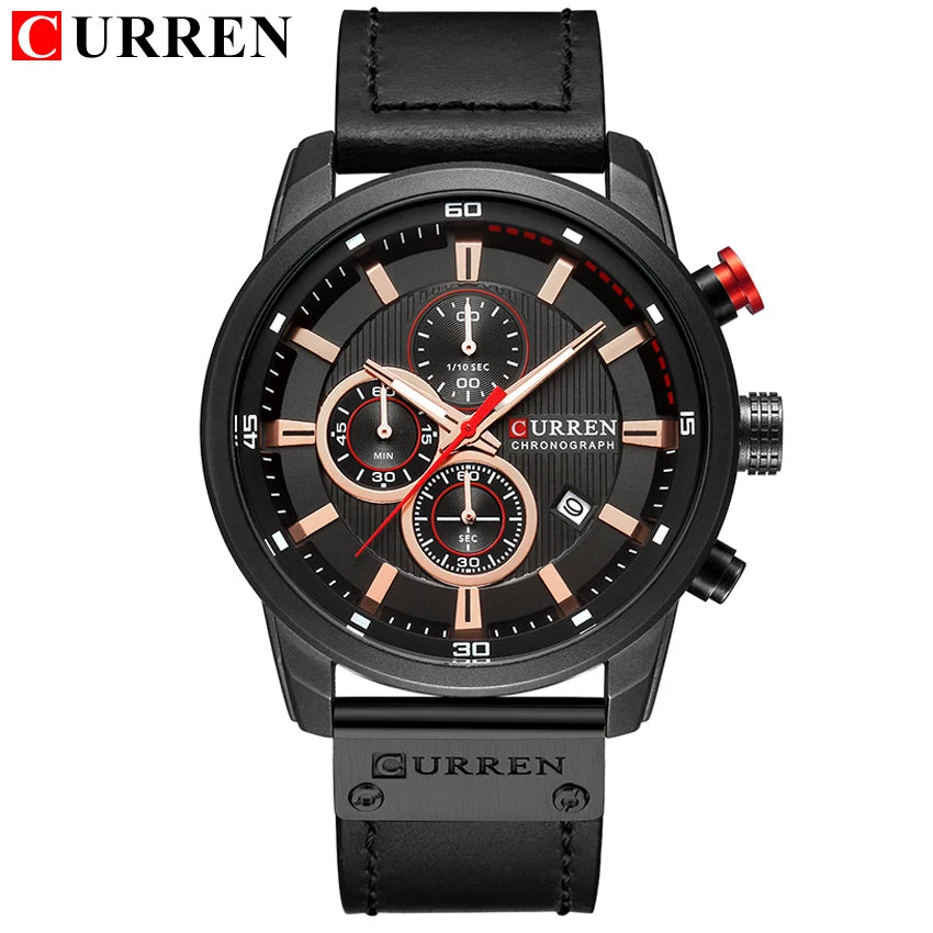 CURREN 8291 Date Quartz Men Watches Chronograph