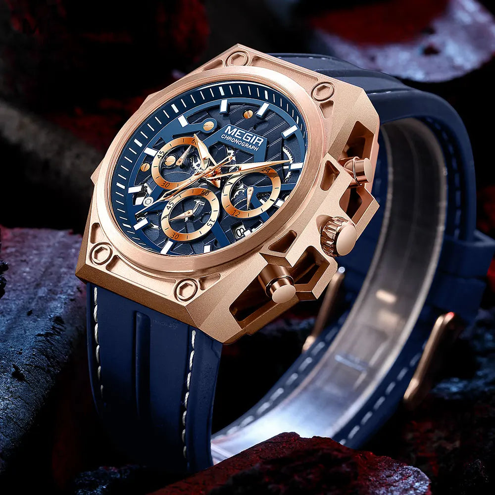 MEGIR MN4220G Watch Men Watches Fashion Waterproof Chronograph