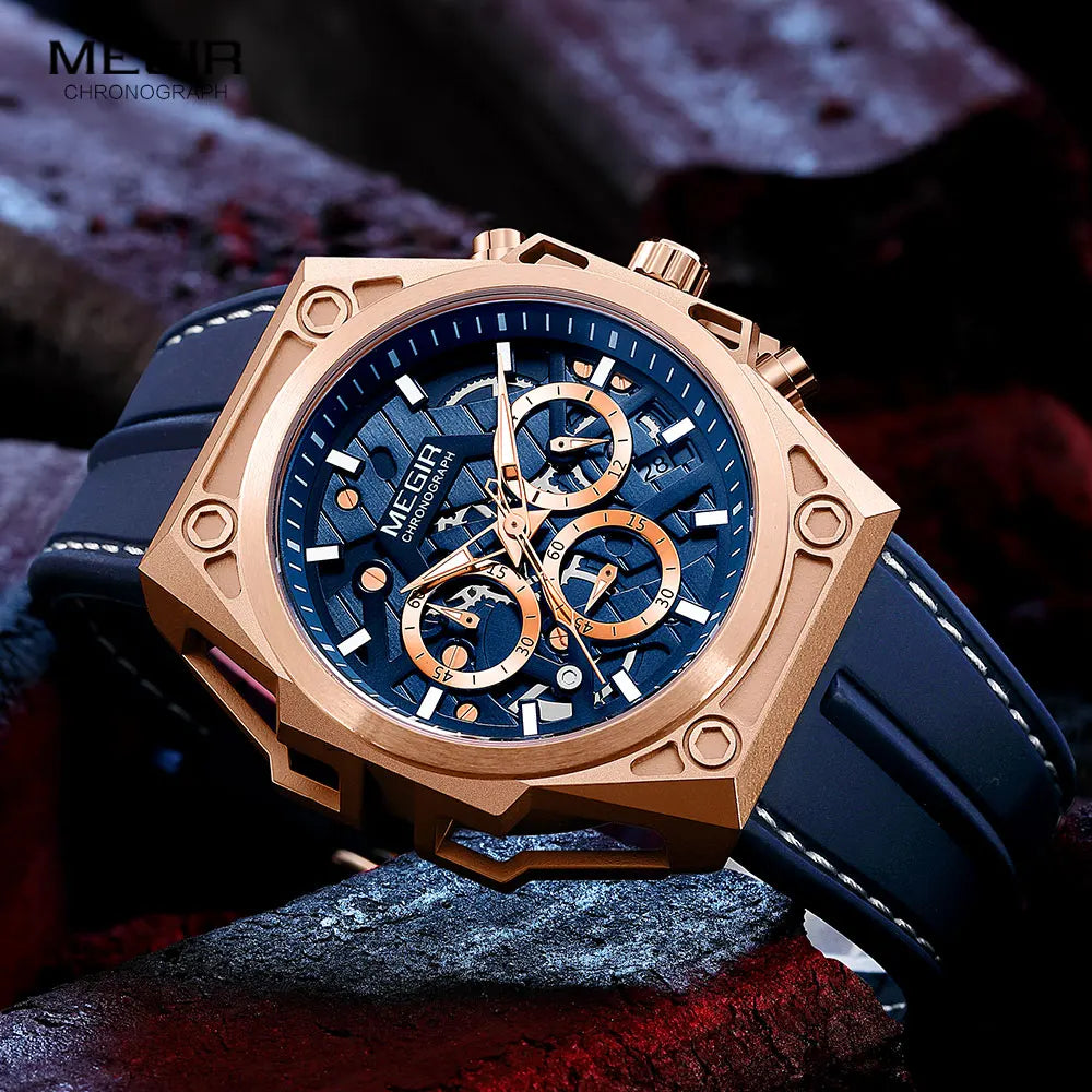 MEGIR MN4220G Watch Men Watches Fashion Waterproof Chronograph