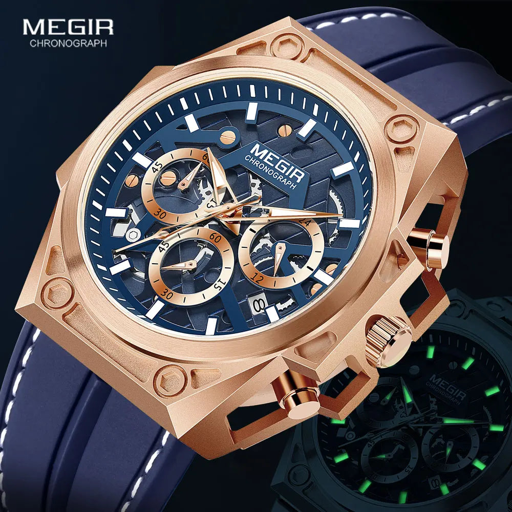 MEGIR MN4220G Watch Men Watches Fashion Waterproof Chronograph