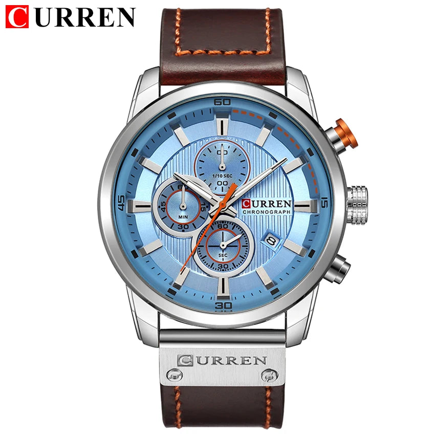 CURREN 8291 Date Quartz Men Watches Chronograph