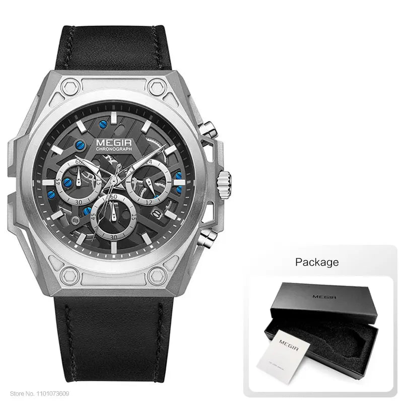MEGIR MN4220G Watch Men Watches Fashion Waterproof Chronograph