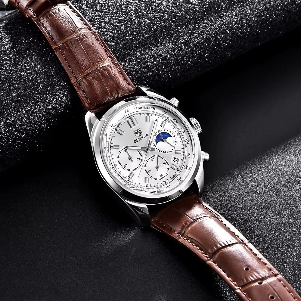 BENYAR BY-5193 New Men Watch 5ATM Waterproof