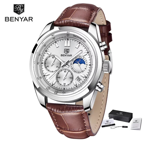 BENYAR BY-5193 New Men Watch 5ATM Waterproof