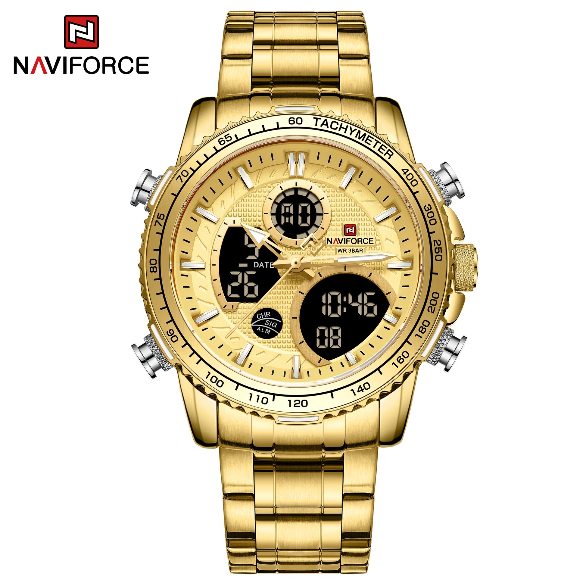 NAVIFORCE 9182 Golden Waterproof