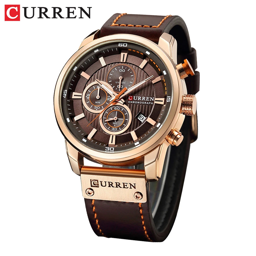 CURREN 8291 Date Quartz Men Watches Chronograph