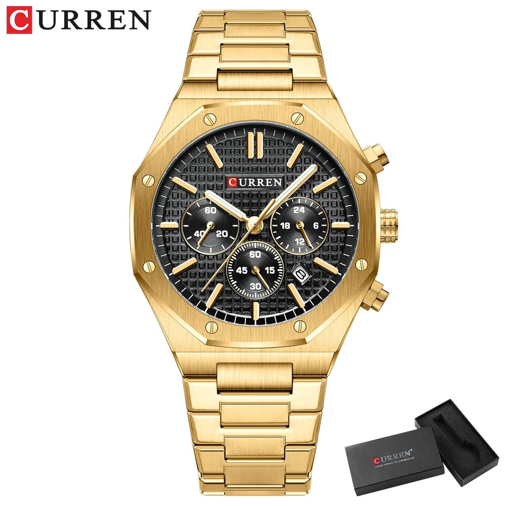CURREN 8440 Top Brand New Watch Men High Quality Chronograph Waterproof