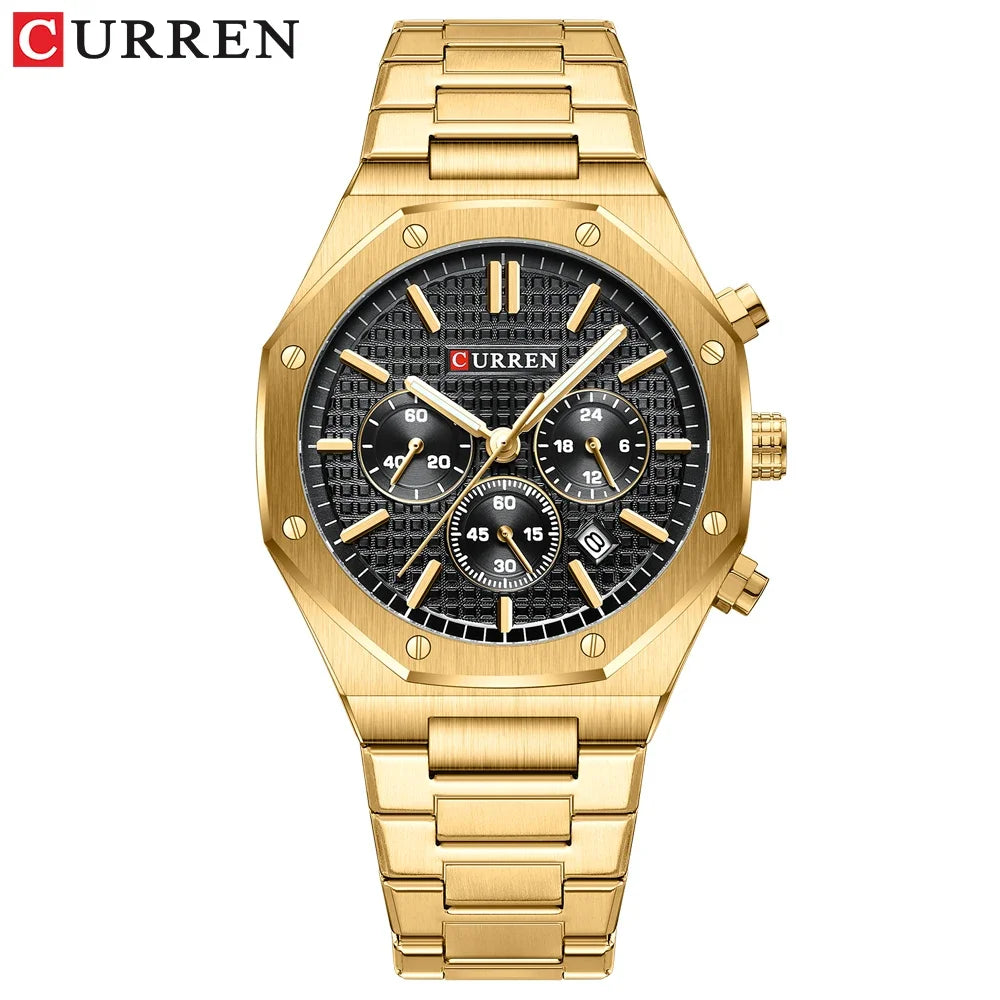 CURREN 8440 Top Brand New Watch Men High Quality Chronograph Waterproof