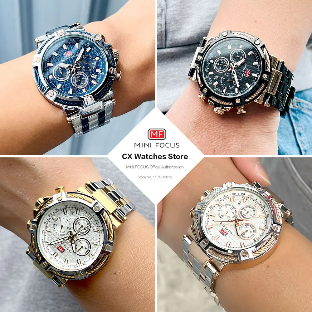 MINI FOCUS 0470G Watches Waterproof RG WHITE