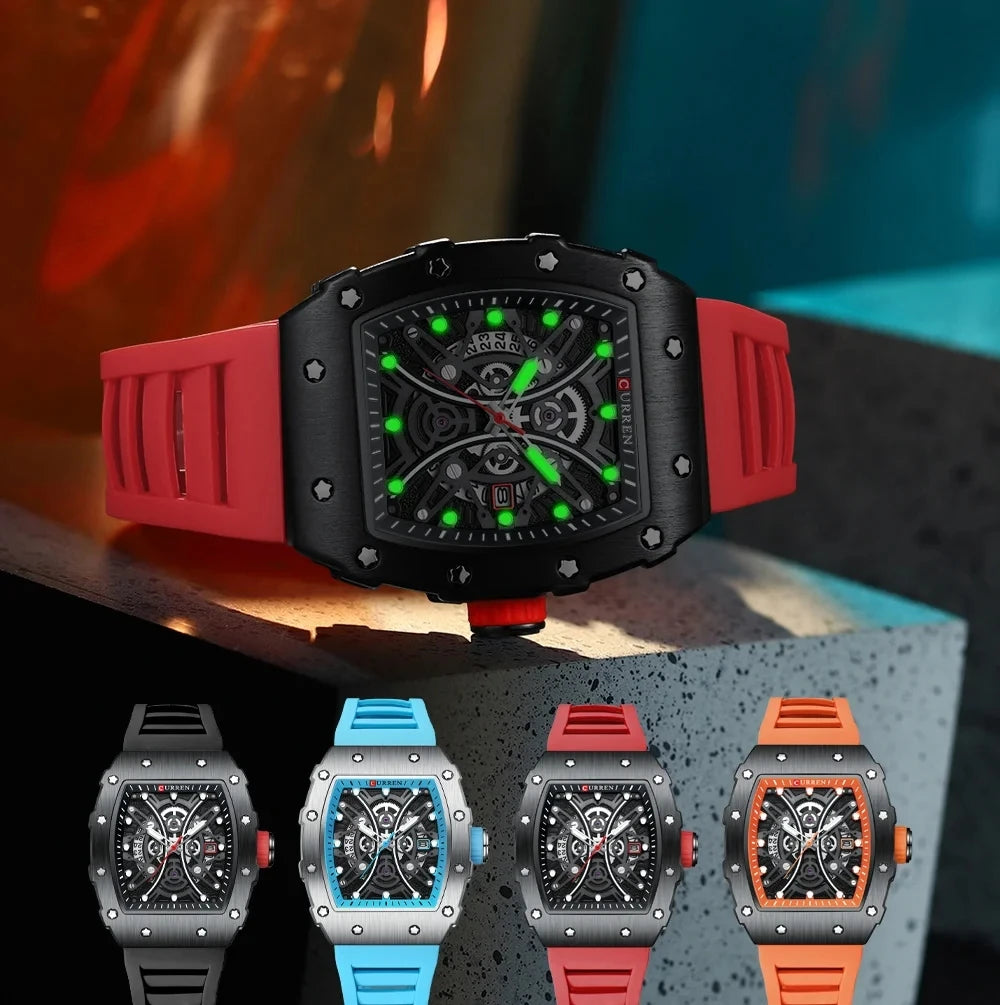 CURREN 8438 Luxury Silicone