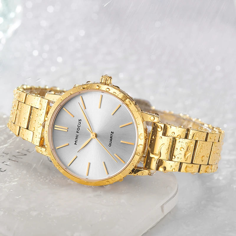 MINI FOCUS MF0307L Gold Classic Elegant  Waterproof