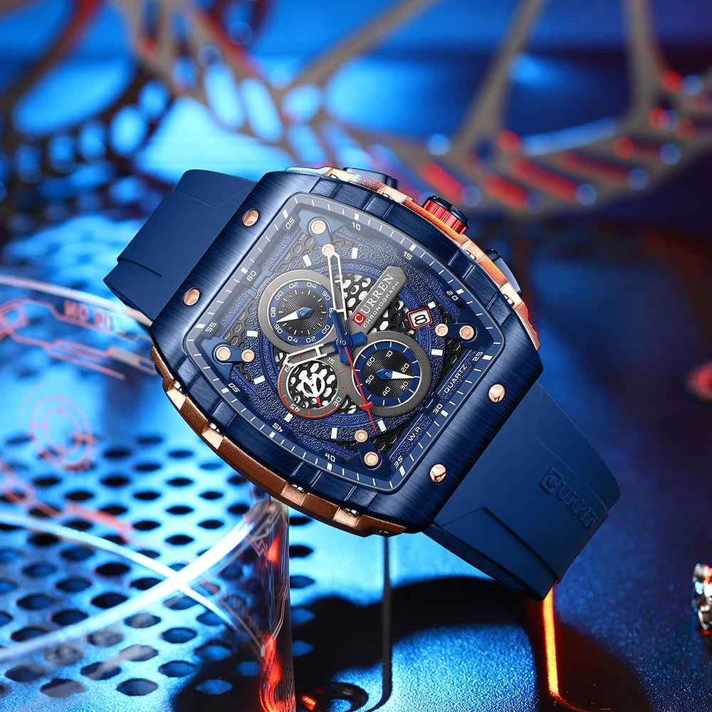 CURREN 8442 Sports Unique Watches  Quartz Silicone