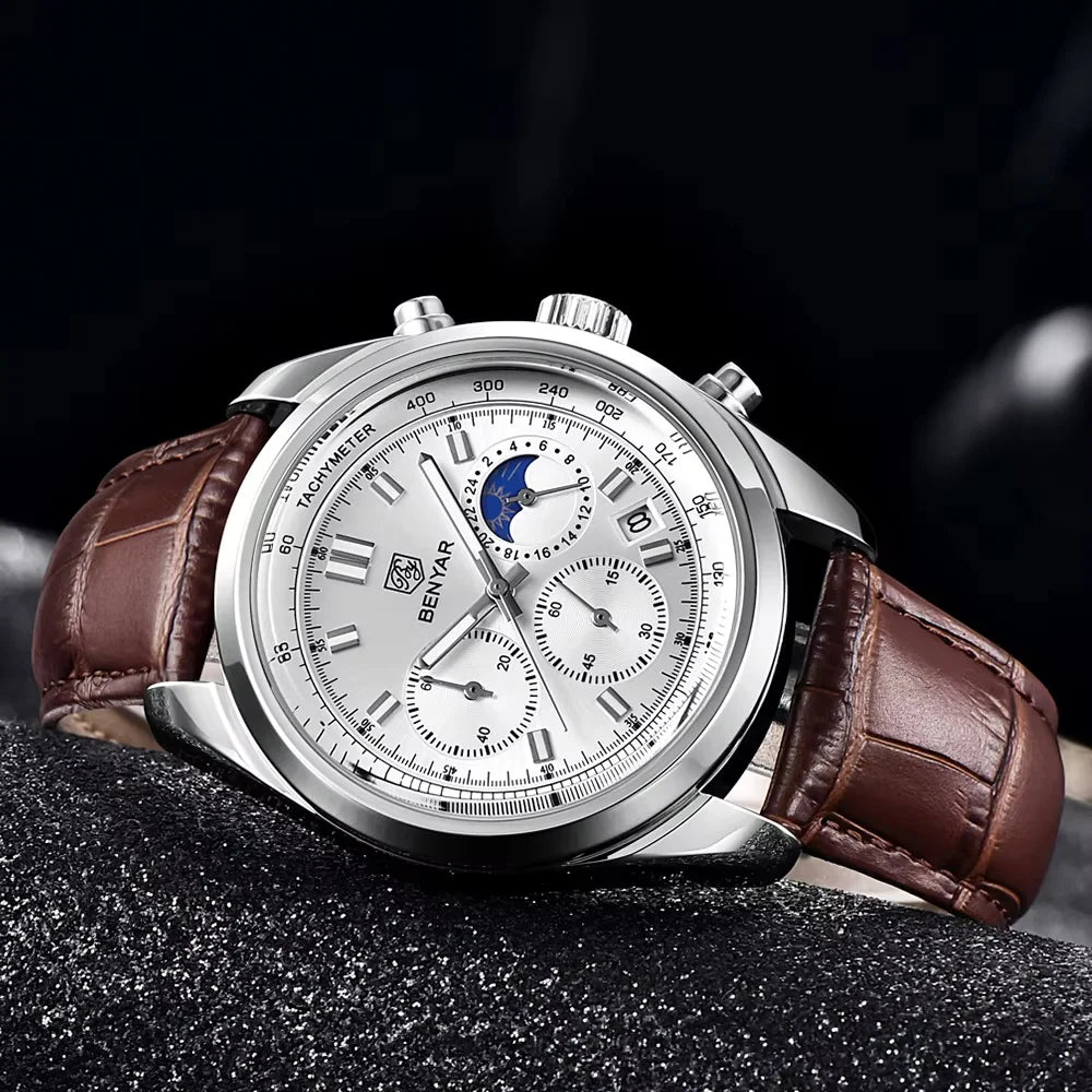 BENYAR BY-5193 New Men Watch 5ATM Waterproof