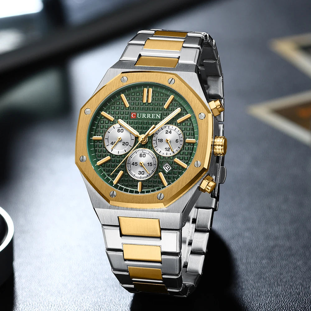 CURREN 8440 Top Brand New Watch Men High Quality Chronograph Waterproof