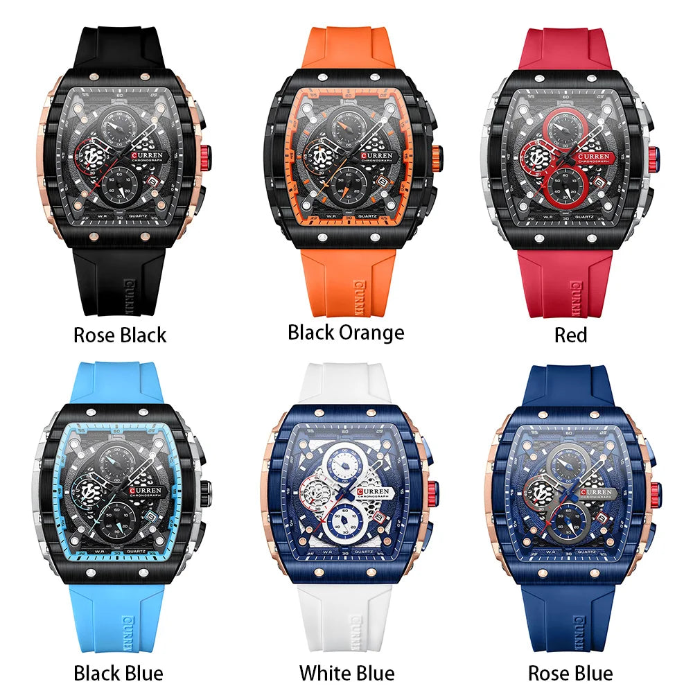 Curren 8442 Men Watch Date  Chronograph Luxury