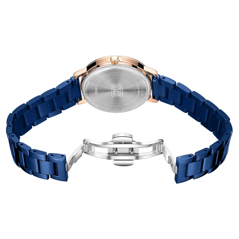 MINI FOCUS MF0307L Blue Classic Elegant  Waterproof
