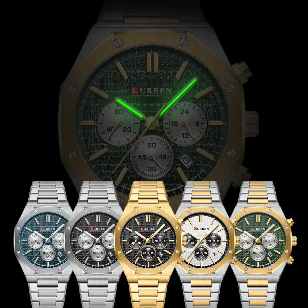 CURREN 8440 Top Brand New Watch Men High Quality Chronograph Waterproof