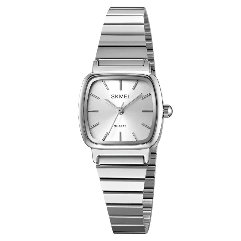 SKMEI 2292 Women's Minimalist Square Watch Silver