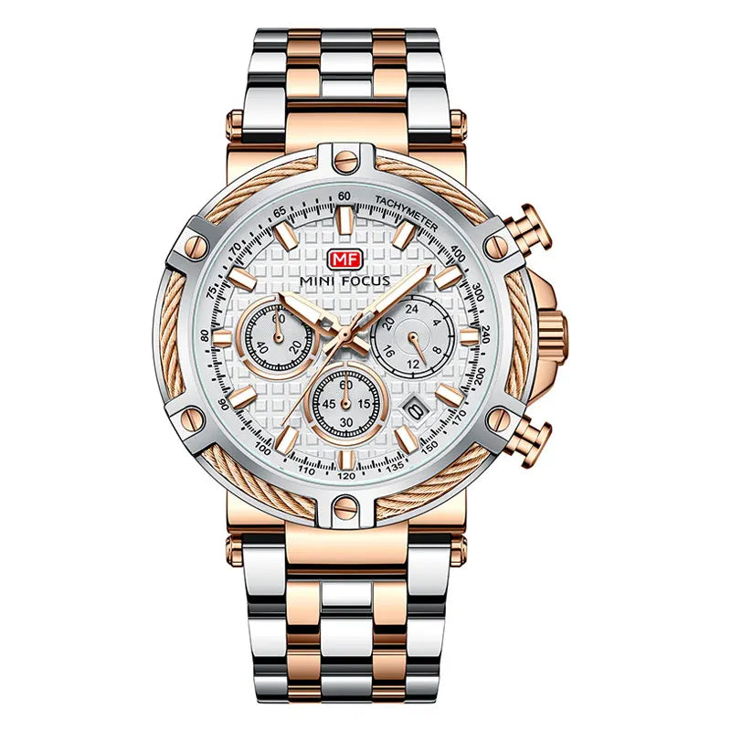MINI FOCUS 0470G Watches Waterproof RG WHITE