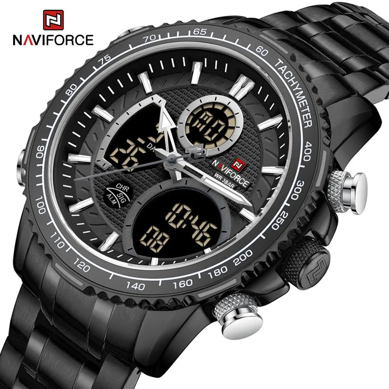 NAVIFORCE 9182 Black Golden Waterproof