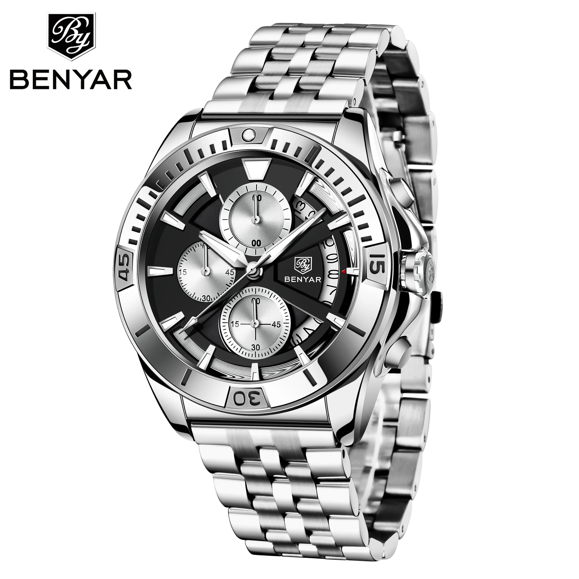 BENYAR Design BY-5180 Watches For Man Chronograph  Noir