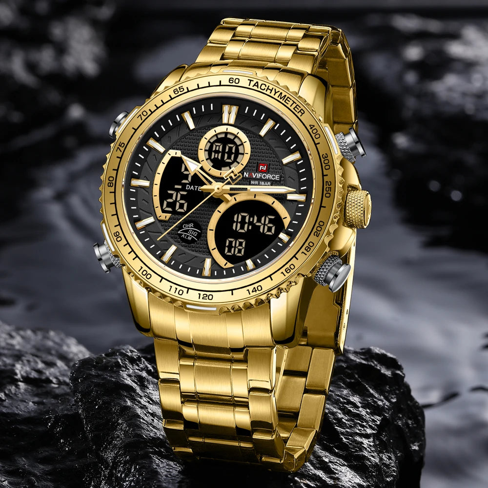 NAVIFORCE 9182 Golden Waterproof