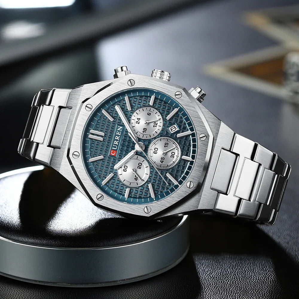 CURREN 8440 Top Brand New Watch Men High Quality Chronograph Waterproof