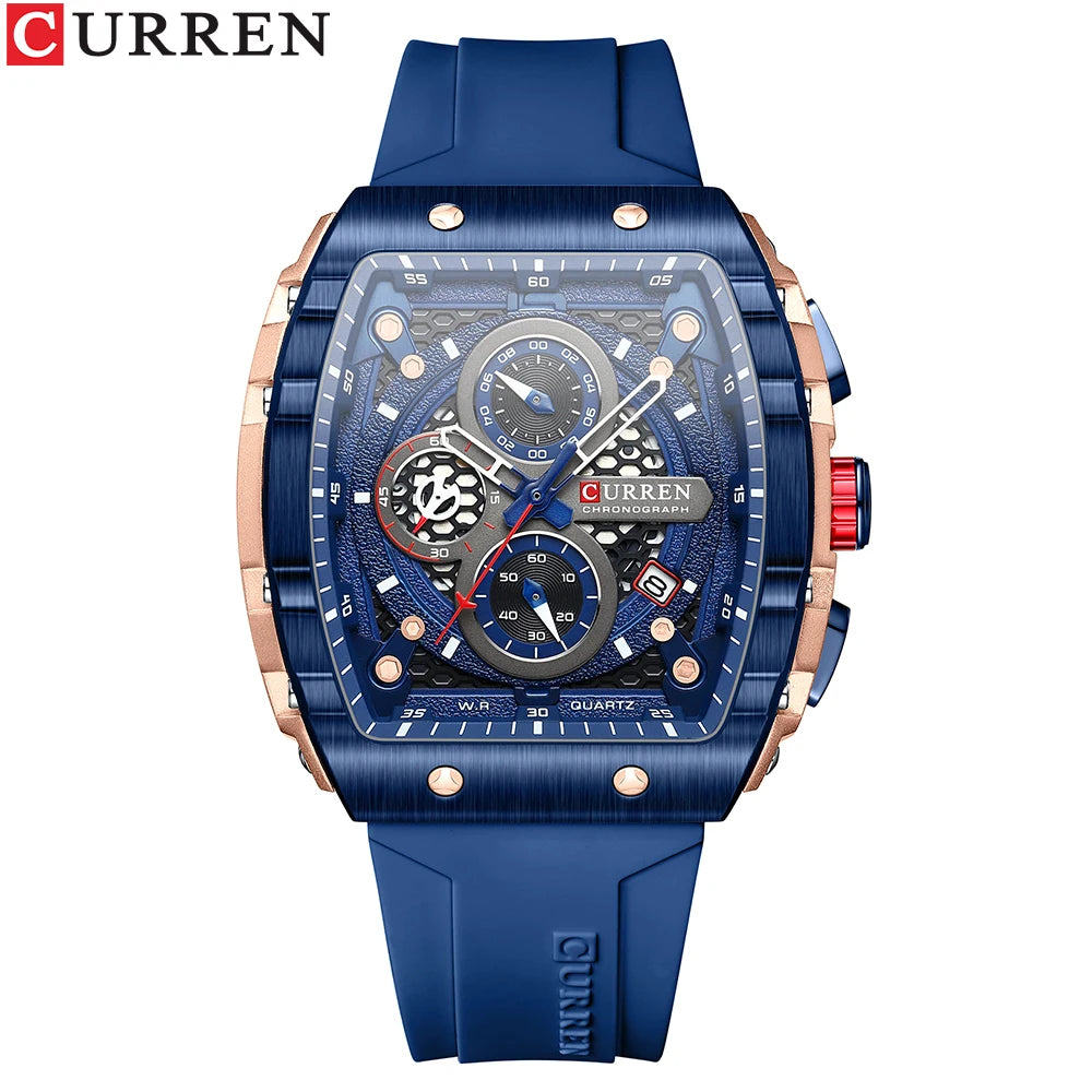 CURREN 8442 Sports Unique Watches  Quartz Silicone
