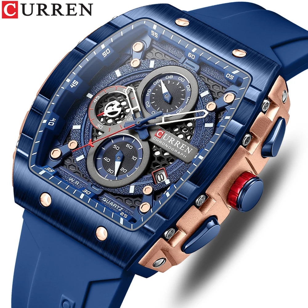 CURREN 8442 Sports Unique Watches  Quartz Silicone