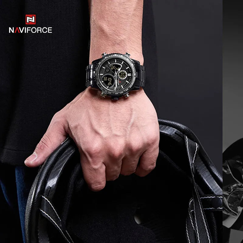 NAVIFORCE 9182 Black Golden Waterproof