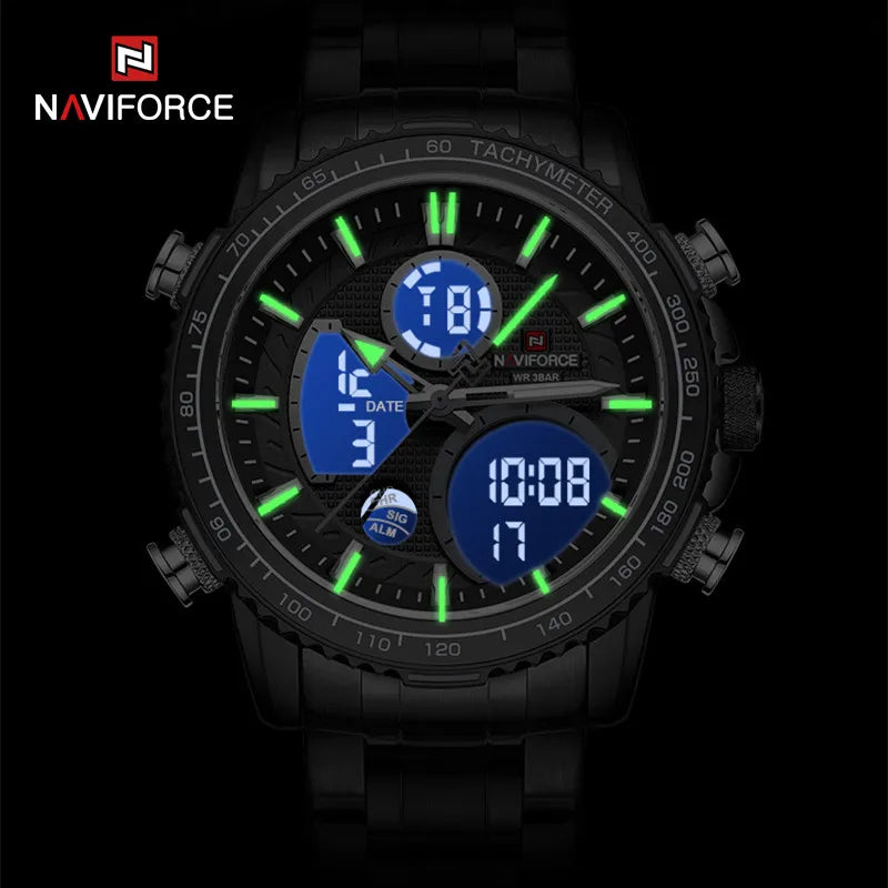 NAVIFORCE 9182 Black Golden Waterproof