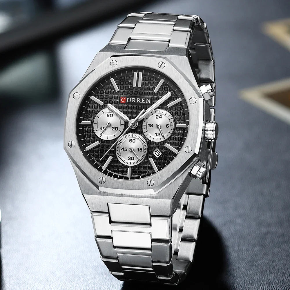 CURREN 8440 Top Brand New Watch Men High Quality Chronograph Waterproof
