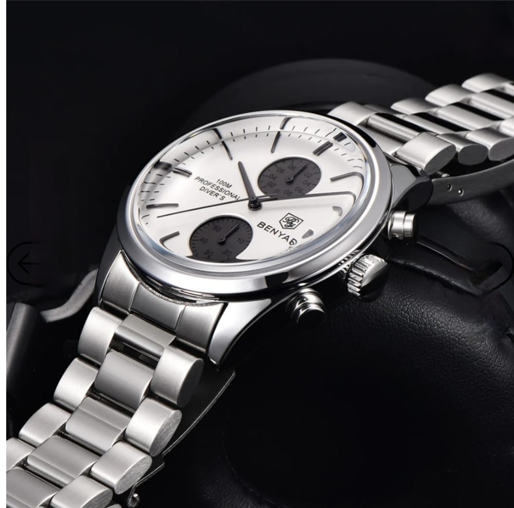 BENYAR  BY-5187M Wristwatches Luxury Brand 100M Waterproof Blanc