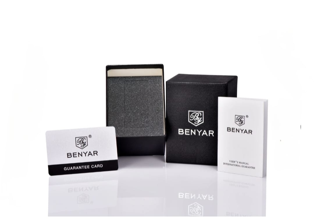 BENYAR  BY-5187M Wristwatches Luxury Brand 100M Waterproof Blanc